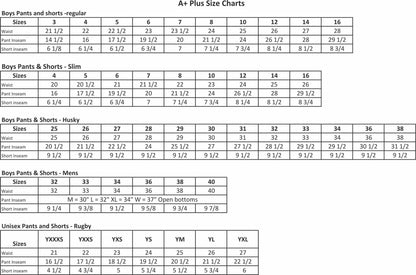 Uniform Sizing Charts