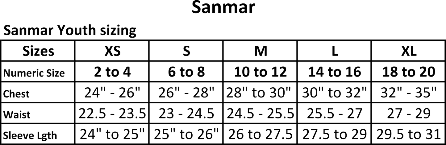 Uniform Sizing Charts